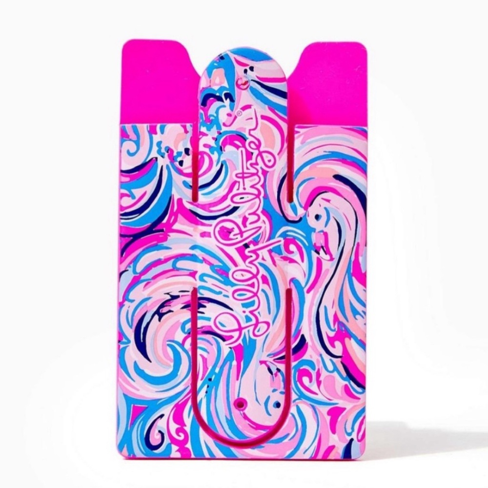 Lilly Pulitzer Phone Card Case in Raz Berry Flamingoals